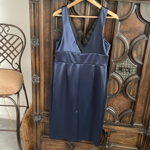 Vera Wang Dresses & Skirts - Vera Wang blue with black details V dress size 12. NWT.
